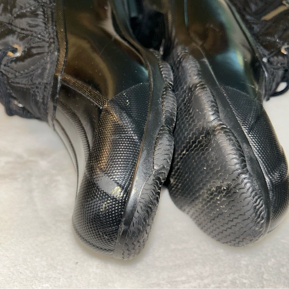 Sperry black waterproof rubber boot quilted top size 10M winter work wear - Picture 4 of 8